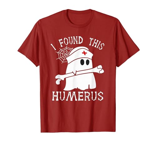 I Found This Humerus Funny Ghost Nurse Halloween T-Shirt - size chart