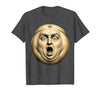Mademark Belly Button Surprised Cartoon Face Funny Graphic T-Shirt - Men - size chart