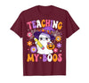 Teaching My Boos Ghost Teacher Halloween Outfits Teaching My Boos Teacher Ghost Teach Funny Halloween Teacher T-Shirt - size