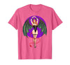 Classic Vintage Pin-Up Sexy Girl by YUX Sexy Succubus Monster Halloween Hand Heart Pin-Up Girl Devil T-Shirt - size chart
