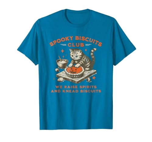 spooky biscuits club shirt Spooky Biscuits Club we Raise Spirits and Knead Biscuits T-Shirt - size chart