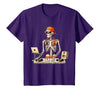 Funny Skeleton DJ Halloween Men Outfit Skeleton DJ Halloween Costume Turntable Music Funny Men Boys T-Shirt - size chart