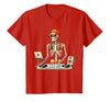 Funny Skeleton DJ Halloween Men Outfit Skeleton DJ Halloween Costume Turntable Music Funny Men Boys T-Shirt - size chart