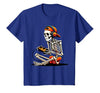 halloween skeleton shirts for teen boys men kids Halloween Skeleton Gamer Video Gaming Funny Gaming Skeleton T-Shirt - size