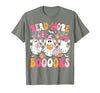 Read More Books Ghost Halloween Teacher Outfits Read More Books Ghosts Reading Book Funny Teacher Halloween T-Shirt - size