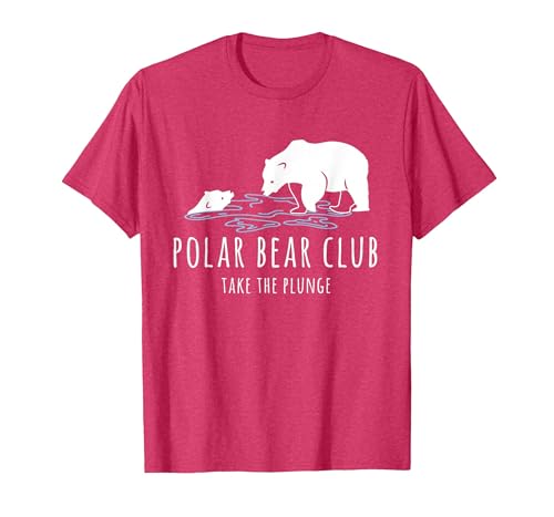 Global Warming Awareness Arctic Winter Ice Polar Bear Club Take The Plunge Ice Bear T-Shirt - size chart