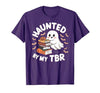 Halloween Student Books Lovers Haunted By My TBR Haunted By My TBR Cute Ghost Book Reading Teacher Halloween T-Shirt - size