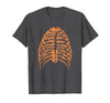 Orange Halloween Rib Cage Ribcage T-Shirt - size chart