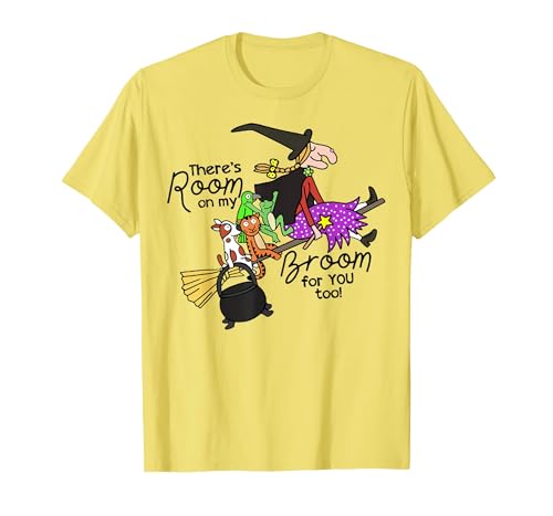 Funny Teacher Witch Tee Shirt There's Room On My Broom for You Too Teacher T-Shirt - size chart