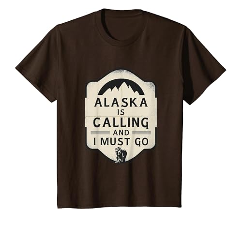 Alaska is Calling and I Must Go Mountains Bear T-Shirt - size chart