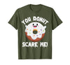 Donut Halloween Shirt Halloween Donut Costume Kids Men Women Doughnut Scare Me T-Shirt - size chart