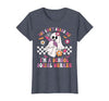 Groovy Ghost School Social Worker Halloween Shirt You Can't Scare Me I'm a School Social Worker Halloween T-Shirt - size