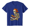 VibeKilla Video Game Halloween Skeleton Gamer Costume T-Shirt - size chart