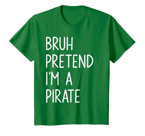 Lazy Halloween DIY Bruh Pretend I'm A Pirate Bruh Pretend I'm A Pirate Matching Costume Halloween Funny T-Shirt - size chart