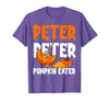Halloween Matching Couple Shirts Women Men Funny Peter Pumpkin Eater Halloween Costume Men Boyfriend T-Shirt - size chart