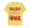 Kawaii Strawberry 1St Birthday Matching Dada of The Berry Sweet One Strawberry First Birthday T-Shirt - size chart