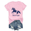 Pukcoun Horse Shirt Horse Lover V-Neck Shirt Retro Graphics T-Shirt Unisex - size chart