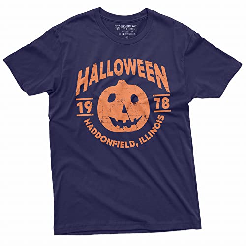 Silver Lake T-shirts Halloween Pumpkin T-Shirt Movie Popular Culture 1978 Haddonfield, Illinois Tee Shirt - size chart