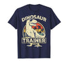 Dinosaur Trainer Halloween Vintage Dinosaur Trainer Halloween Costume Retro Dino Outline T-Shirt - size chart