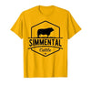 Funny Farmer Gift for Simmental Cattle Cow Farmer - Simmental Cattle T-Shirt - size chart