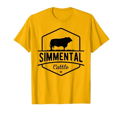 Funny Farmer Gift for Simmental Cattle Cow Farmer - Simmental Cattle T-Shirt - size chart