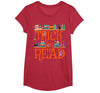 Trick or Read Funny Halloween Teacher Book Library Reading T-Shirt - size chart