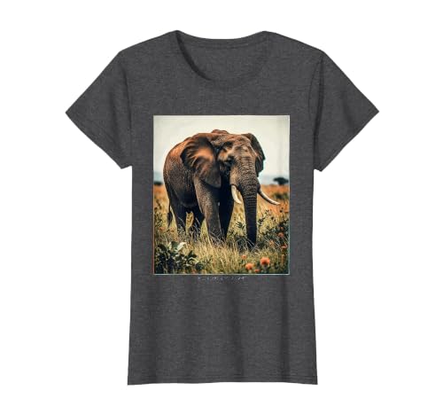 Mademark Wild Heart, Gentle Giant Elephant Nature Design T-Shirt - Women - size chart