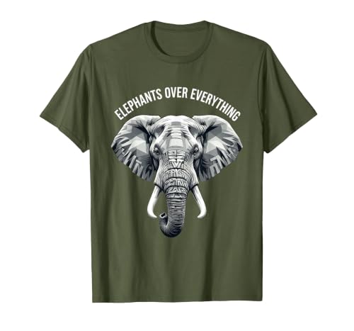 Mademark Elephants Over Everything Elephant Lover Design T-Shirt - Men - size chart