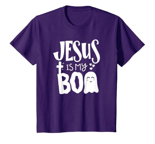 Jesus is My Boo - Funny Christian Halloween Quote Humor T-Shirt - size chart