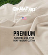 BABATEES Farm Animals Heavy Metal Tshirt for Men, Women & Farmers - 100% Natural Undyed Cotton - size chart