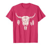 Buffalo Animals Gift Idea Bison Buffalo Skull Animal Design T-Shirt - size chart