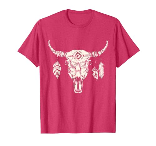 Buffalo Animals Gift Idea Bison Buffalo Skull Animal Design T-Shirt - size chart