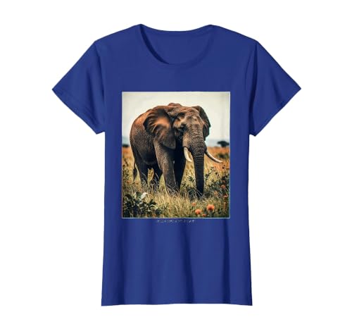 Mademark Wild Heart, Gentle Giant Elephant Nature Design T-Shirt - Women - size chart