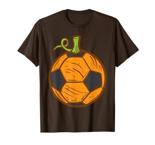 Halloween Shirts For Women Men Kids Boys Girls Halloween Soccer Ball Pumpkin Football Costume Boys Kids Men T-Shirt - size
