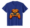 Spooky Halloween Gamers 2023 Halloween Skeleton Zombie Gaming Controllers Mummy Boys Kids T-Shirt - size chart