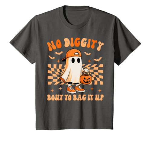 Ghost No Diggity Bout To Bag It Up Halloween Ades Ghost No Diggity Bout to Bag It Up Halloween Toddler Kids T-Shirt - size