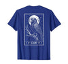 F-CAW-F Meme Raven Gothic Halloween Graphic Tees F-CAW-F Crow Tarot Card Funny Halloween Vintage On Back T-Shirt - size chart