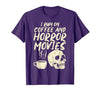 Halloween Shirts For Women Men Kids Boys Girls I Run Coffee Horror Movies Skull Skeleton Fun Halloween T-Shirt - size chart