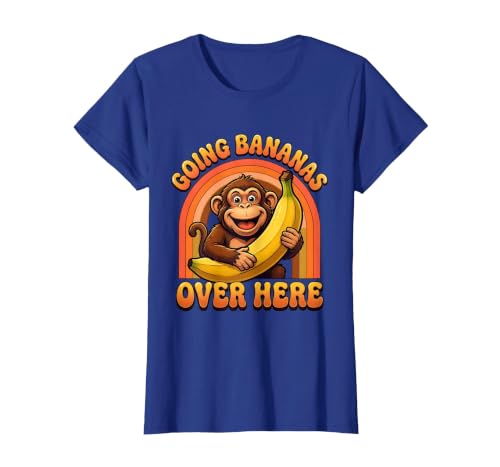 Mademark Going Bananas Over Here Funny Monkey Design T-Shirt - Women - size chart