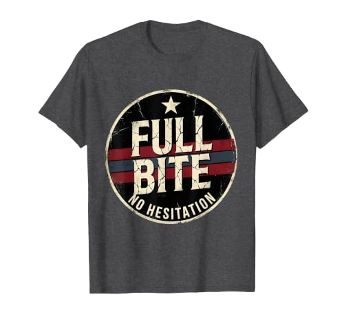 Mademark Full Bite No Hesitation Bold Shark Design T-Shirt - size chart