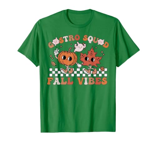 Gastro Squad Halloween Fall Endoscopy Nurse Gastro Squad Halloween Fall Vibes Gastro Crew Endoscopy T-Shirt - size chart