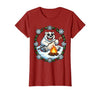 Mademark Polar Bear Sunglasses Roasting Marshmallow Christmas T-Shirt - size chart