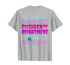ER Nurse Halloween Pumpkin Emergency Department Spooky Emergency Department Ghost ER Nurse Halloween T-Shirt - size chart