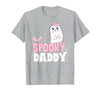 Spooky Family Cute Pink White Ghost Boo Halloween Spooky Daddy Family Cute Pink White Ghost Boo Halloween T-Shirt - size