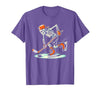 Halloween Costume For Hockey Lovers Funny Skeleton Hockey Halloween for Ice Hockey Lovers T-Shirt - size chart