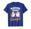 Dog Lover Spooky Grooming Groomer Attire Pet Groomer Funny Halloween Making Dogs Bootiful T-Shirt - size chart