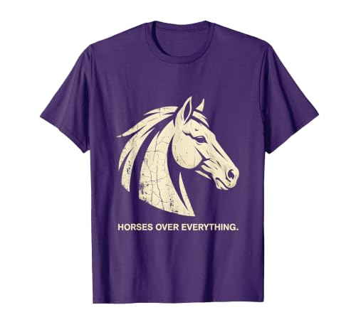 Mademark Horses Over Everything Equestrian Women Design T-Shirt - Men - size chart