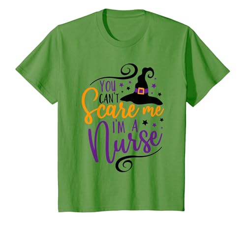 Spooky Nurse Halloween Tees You Can't Scare Me I'm a Nurse Funny Halloween Nurse T-Shirt - size chart