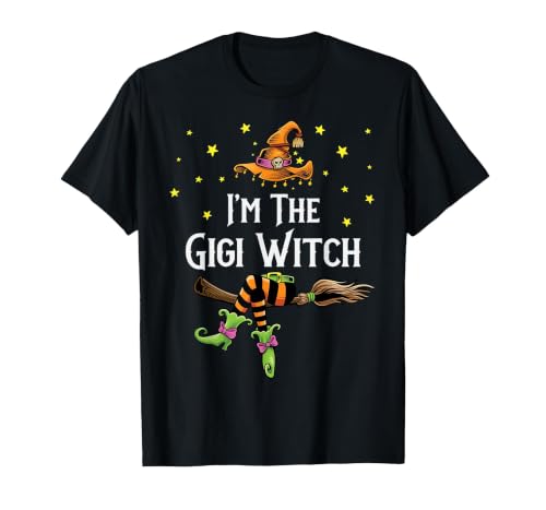 Matching Witch Halloween Costumes by Foxio Im the Gigi Witch Halloween Matching Group Costume T-Shirt - size chart