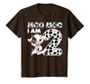 Cow 2nd Birthday Gifts Co. Cow Moo Moo I'm Two - 2 Years Old Cow Lover 2nd Birthday T-Shirt - size chart